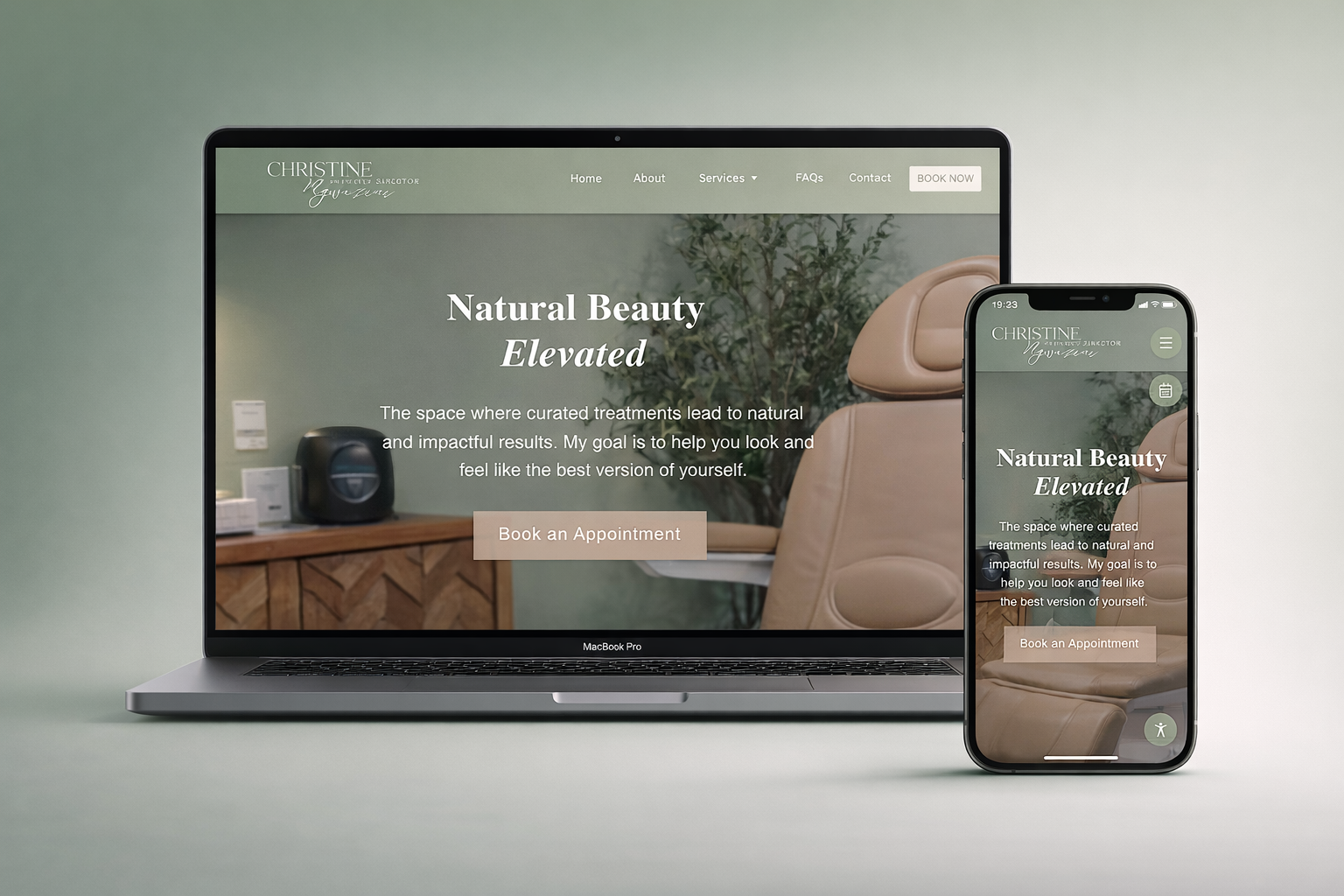 The Del Mar Injector website mockup