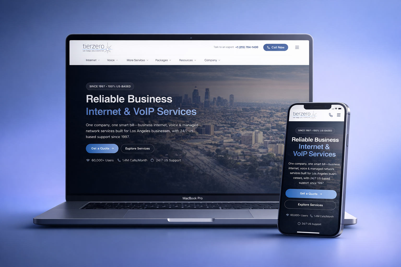Tier Zero website mockup